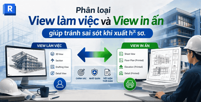 Phân loại View làm việc và View in ấn giúp tránh sai sót khi xuất hồ sơ.