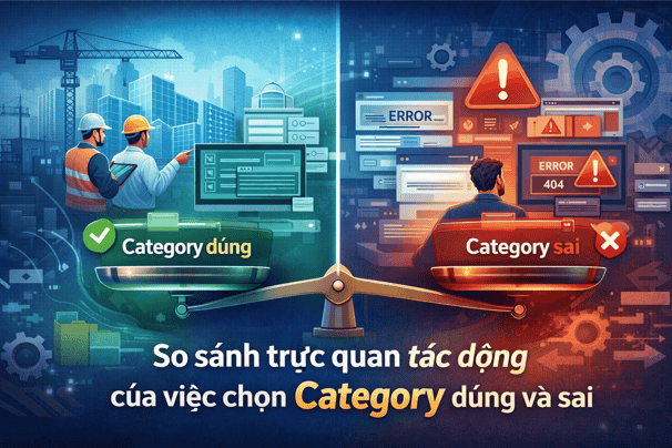 So sánh trực quan tác động của việc chọn Category đúng và sai