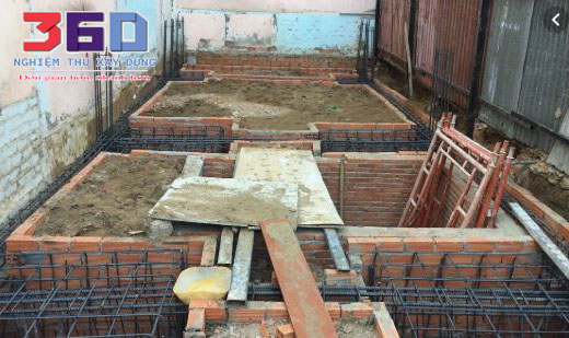 Cốt pha gạch phải xây dựng kiên cố để tránh đổ ngã khi đổ bê tông vào