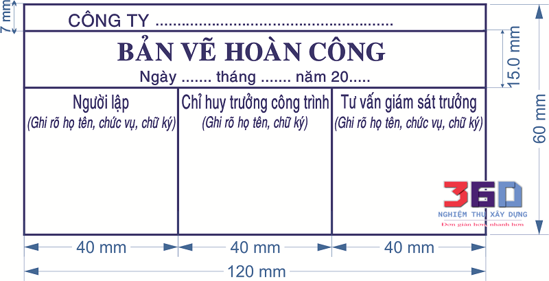 mẫu bản vẽ hoàn công số 1