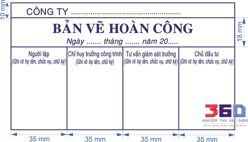 mẫu bản vẽ hoàn công số 2