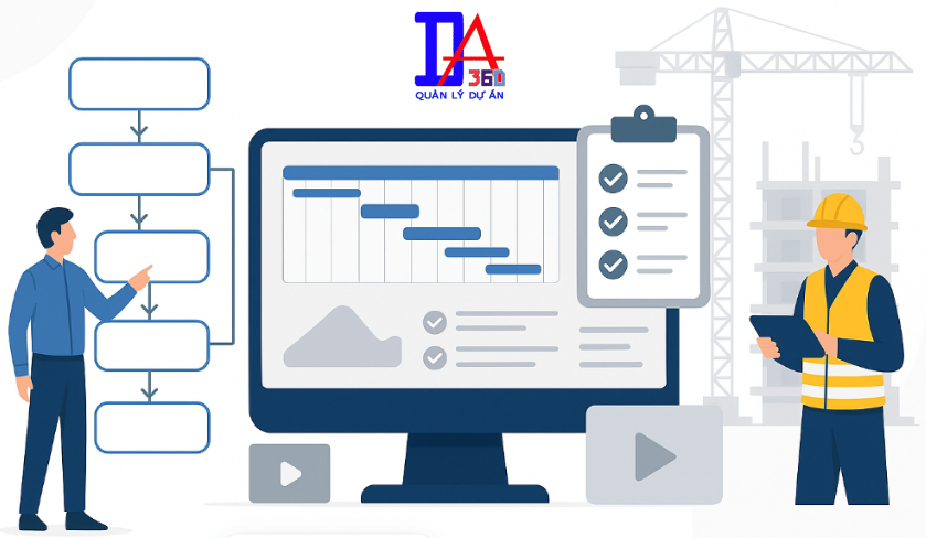 Quy trình quản lý dự án trên phần mềm qlda 360