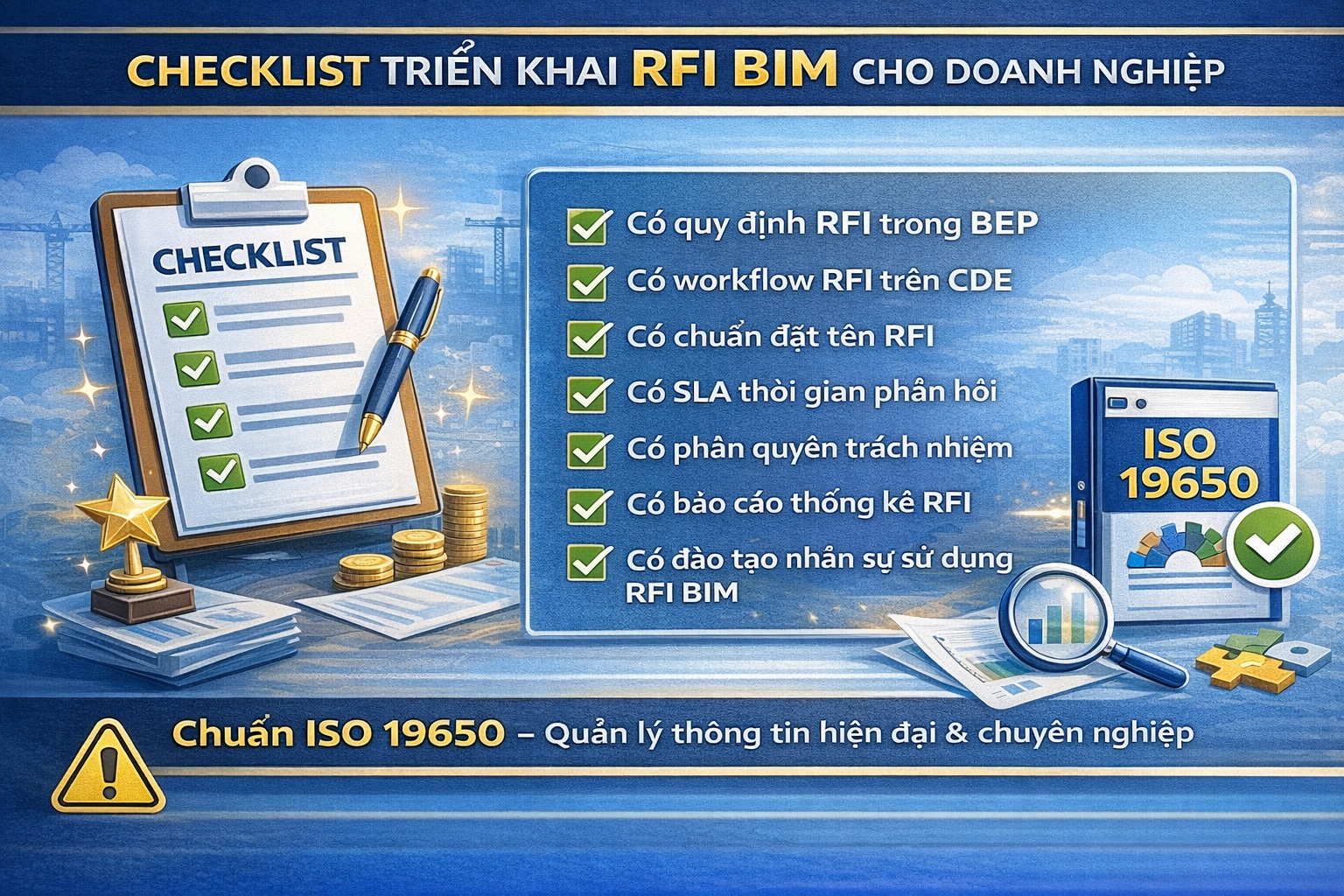 Checklist triển khai RFI BIM cho doanh nghiệp