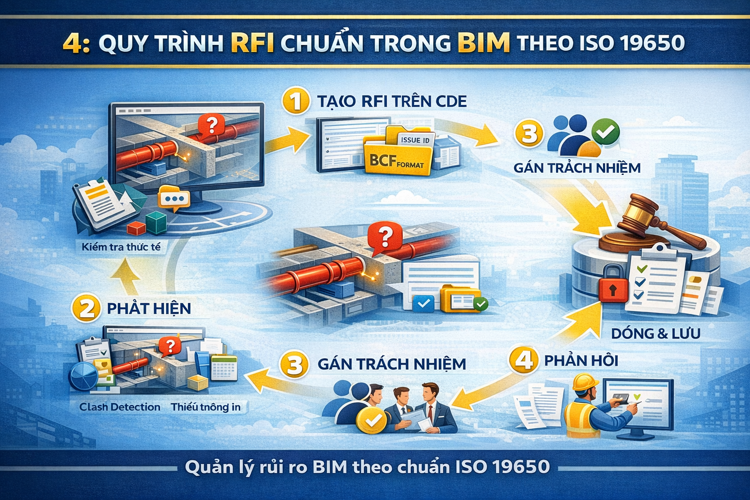 Quy trình RFI chuẩn trong BIM theo ISO 19650 (Workflow kỹ thuật)