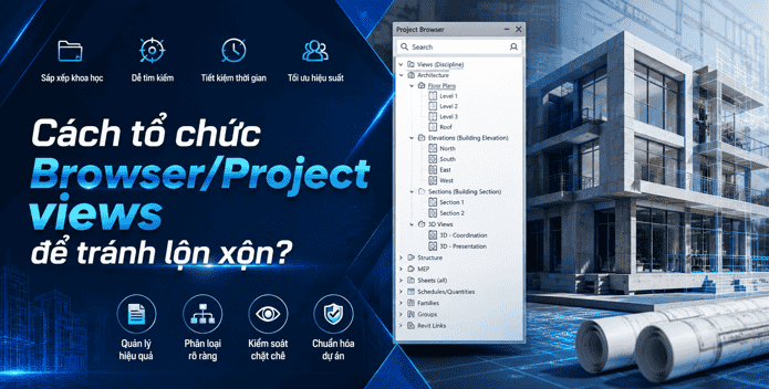 Cách tổ chức Browser Project views để tránh lộn xộn?