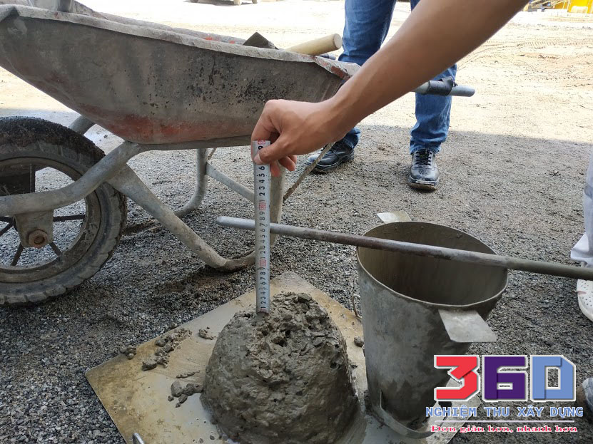 Phương pháp kiểm tra độ sụt bê tông và một số lưu ý