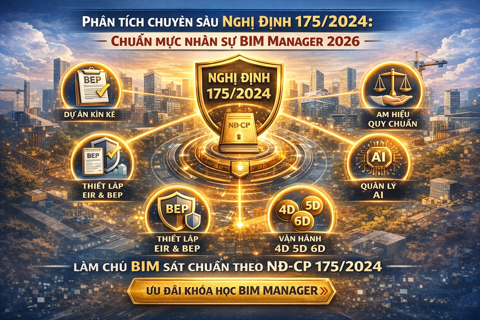 BIM theo Nghị định 175/2024: Yêu cầu chứng chỉ Manager/Coordinator và Quy trình Quản lý thông tin