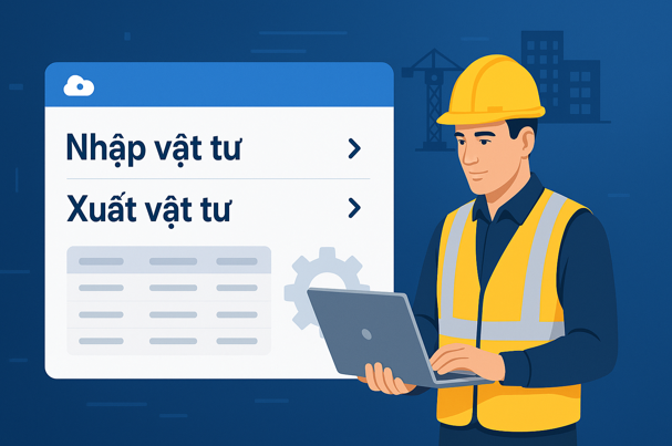 Hướng dẫn Nhập vật tư Xuất vật tư  Trên phần mềm Quản lý thi công 360