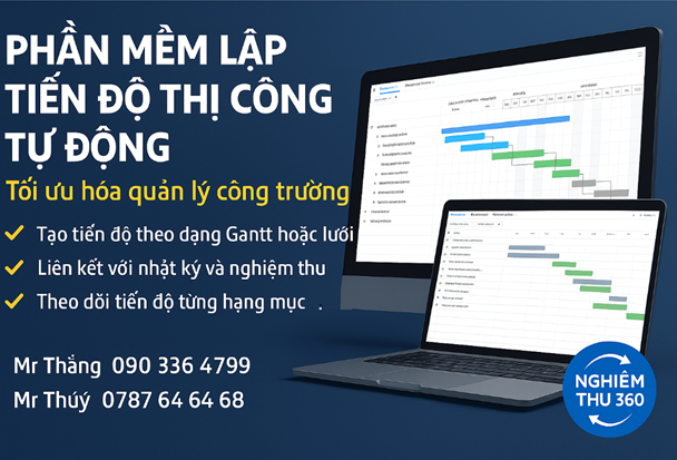 Phần mềm lập tiến độ thi công tự động Tối ưu hóa quản lý công trường