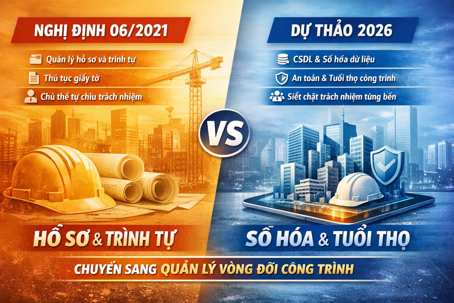 So sánh Nghị định 06/2021 và Dự thảo 2026 về quản lý chất lượng xây dựng