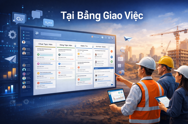 Hướng dẫn Tại Bảng Giao Việc Trên phần mềm Quản lý thi công 360