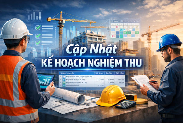 Hướng dẫn Cập Nhật Kế Hoạch Nghiệm Thu Trên phần mềm Quản lý thi công 360