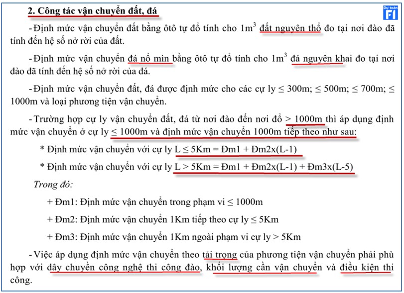 Hướng dẫn cước vận chuyển theo mã AM phần vận chuyển vật liệu, kết cấu theo Nghị định 68/2019/BXD