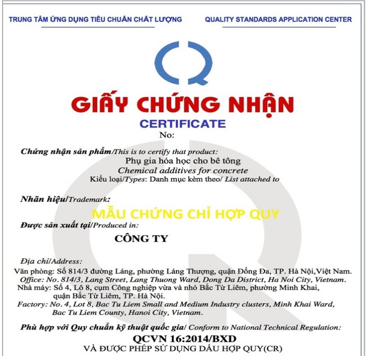 Quy chuẩn kỹ thuật quốc gia về sản phẩm, hàng hóa vật liệu xây dựng và hướng dẫn chứng QCVN 16:2017