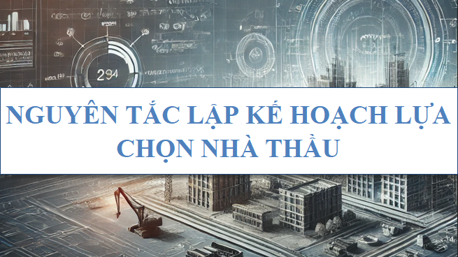 Nguyên tắc lập kế hoạch lựa chọn nhà thầu