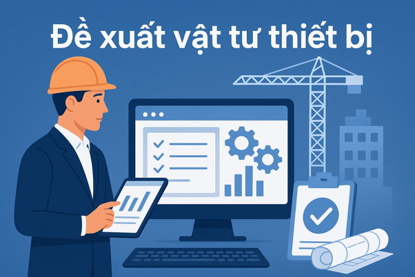 Hướng dẫn Đề xuất vật tư thiết bị Trên phần mềm Quản lý thi công 360